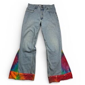Y2K Arizona Men’s Tie Dye Flare Jeans 32 X 31